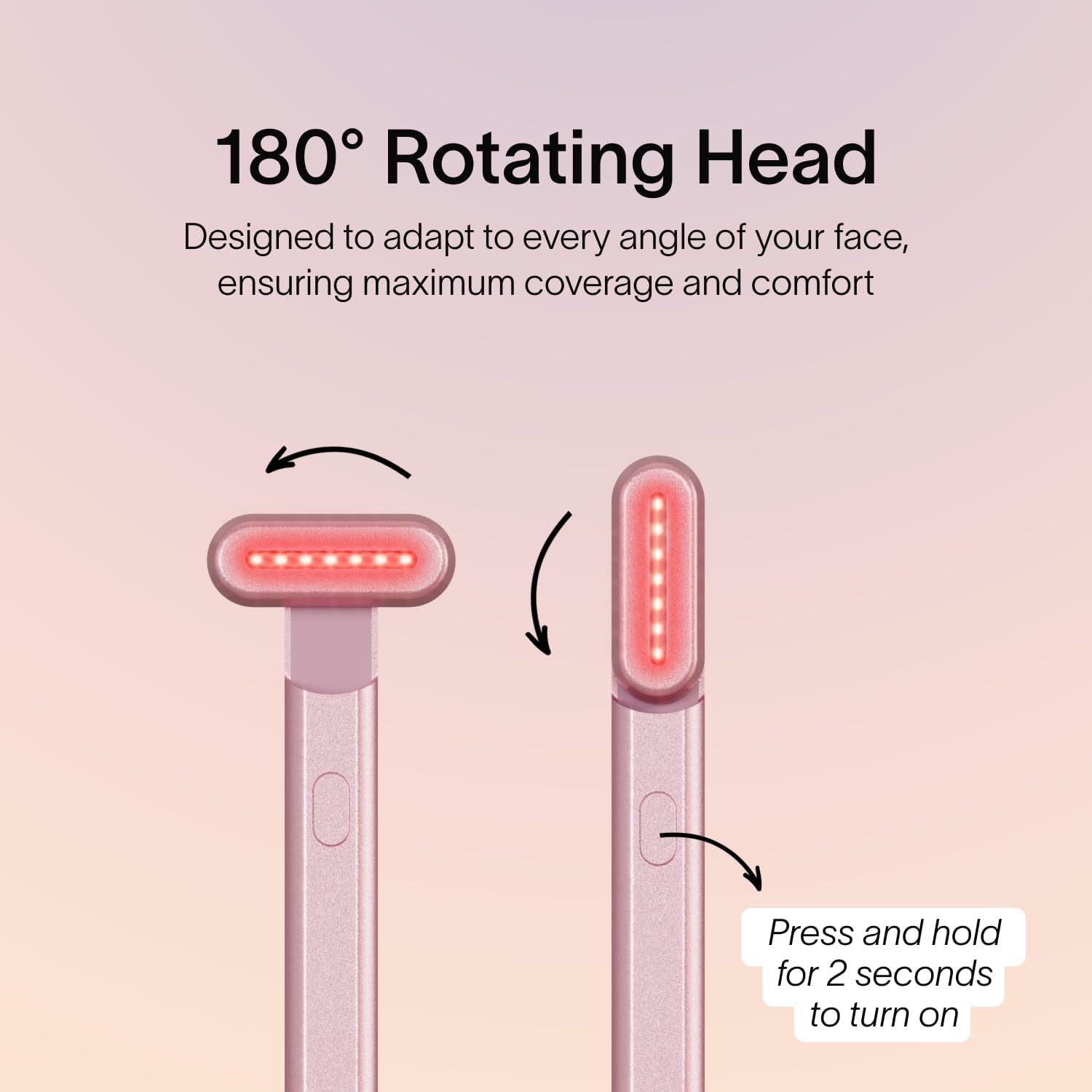 4-In-1 Radiant Renewal Red Light Therapy Wand & Renew Complex Activation Serum | Beauty Device for Face & Neck | Serum Boosts Anti-Aging Effects, Reduces Wrinkles, Dark Circles & Puffiness